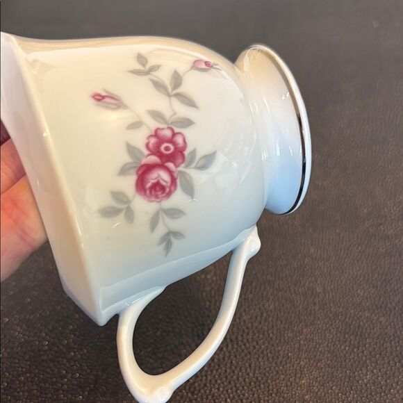 Three Castle China Rosabelle Floral Cream Pitcher Vintage - Picture 3 of 8